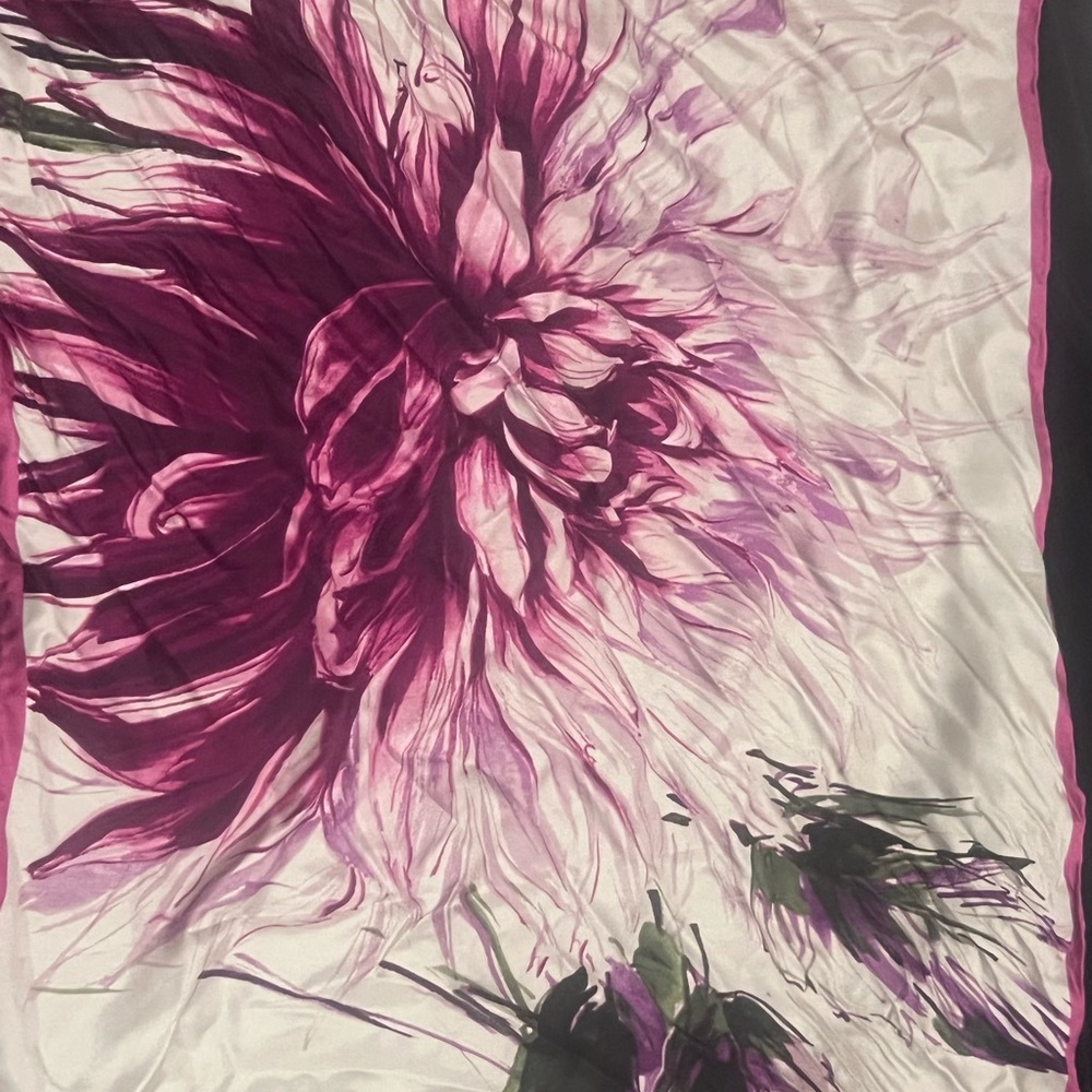 Talbots 100% Silk Floral Scarf